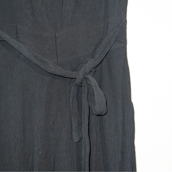 Anthropologie Black Abbey Crepe Wide Leg Jumpsuit Size 6 - Picture 7 of 9